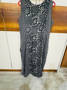Black &amp; Grey Rayon Kurta
