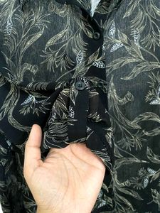 Black mesh shirt