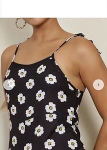 Black and white Floral Print Jumpsuit