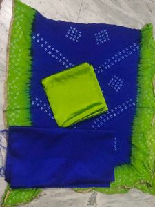 Blue and Green Dress Material