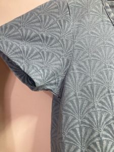 Zudio Blue Textured Cropped Shirt Tee