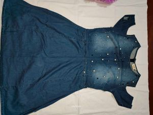 Denim Pearl Dress