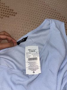 Blue One-Shoulder Dress