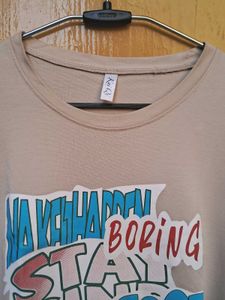 Beige Graphic Tshirt