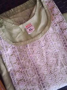 Green Embroidered Kurta Set