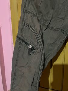 Light Bottle Green Cotton Cargo Pants