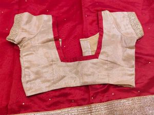 Organza  Saree With Blouse