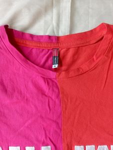 FreshTrend Store Pink &amp; Orange Women&#39;s T-shirt