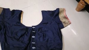Premium Banarasi Pink &amp; Navy Saree