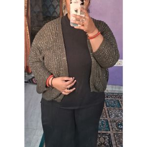 Sequin Baggy Shrug For Winter