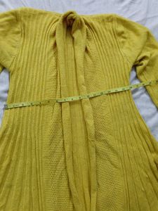Yellow Knit Cardigan shrug ( long)