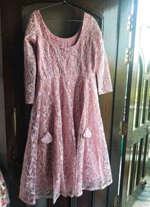 Net Embroidered Anarkali Suit Set