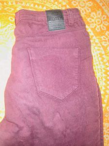 Title:Kotty Women&#39;s Maroon Skinny Fit Embroidered