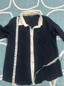 korean Chic Navy blue shirt😍