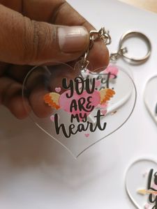 Heartshape Keychains Set Of 4