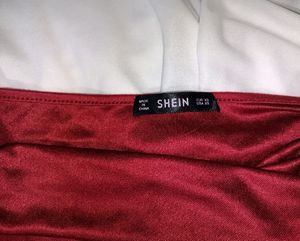 Shein Maroon Crop Top