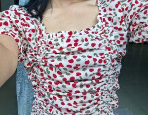 Floral Cinched Crop Top