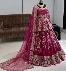 Hot Pink Bridal Lehenga