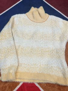 High Neck Wool Top