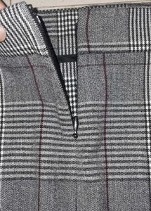 Gray Plaid Mini Skirt