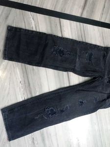 Ripped Black Denim Jeans