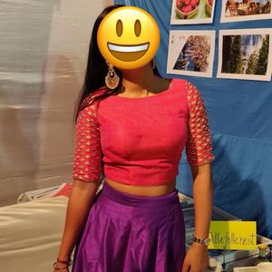 Silk Embroidery Padded Blouse