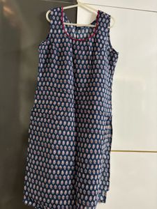 Blue Floral Print Dress