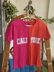 Trendy Pink And Orange Top