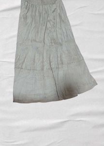 Crinkle Tiered Midi Skirt