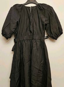 ZARA Black Tie-up Dress (Women&#39;s)
