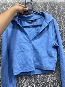 Zara Ribbed Fitted Top
