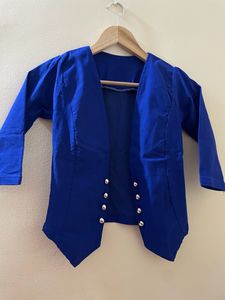 Women’s Blue Jacket With Golden buttons