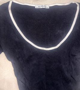Stylish Deep U-Neck Top