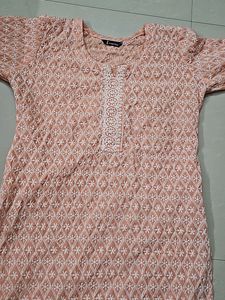 Selling Chikan Kurti Used Once In Less Price