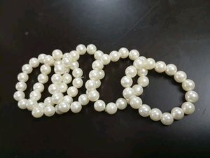 White Shining Beads For Girls