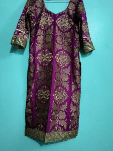 Purple & Gold Kurta