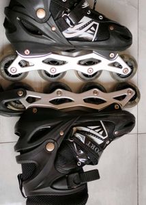 Inline Skating Shoes Adjustable Size LED Wheels