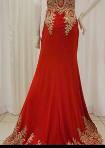 Elegant Red Embellished Gown