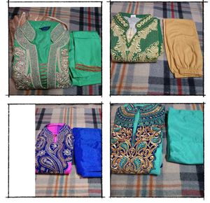 Combo Pack 4 Heavy Work Anarkali Kurti Set