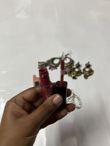 Authentic Huda Beauty Mini Iconic Lipstick, Earrin