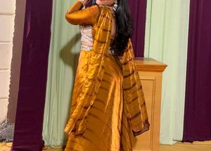 Elegant Gold Lehenga Choli Set