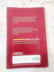 A Mathematical Dictionary For School