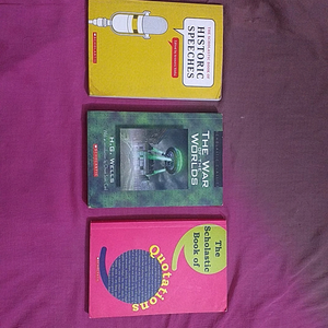 SCHOLASTIC  BOOKS- QUOTES BOOK, WORLD WAR BOOK& BOOK OF HISTORIC SPEECH(3)