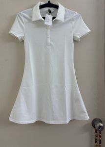 H&amp;M FLARED SKIRT POLO DRESS