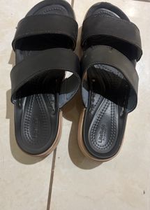 Black Crocs Slides