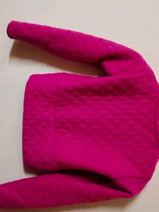 Pink Wool Crop Top
