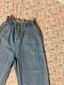 High Waisted Paper Bag Jeans