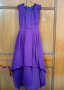 ASYMMETRICAL PURPLE DRESS