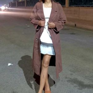 Formal/Party Brown Overcoat Unisex