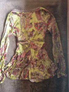 Floral Velvet Long Sleeve Top